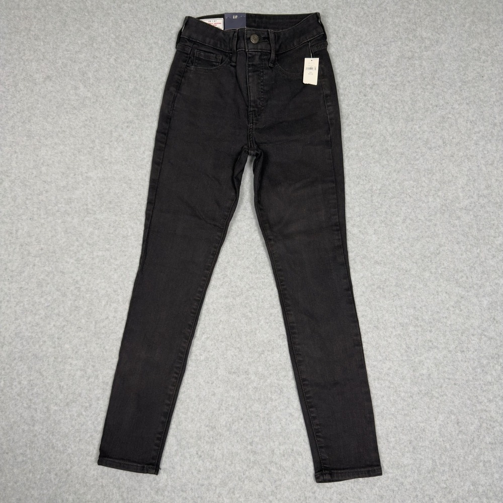 NWT GAP Universal Jegging High Rise Petite Jeans Black Size 0P - Picture 1 of 10